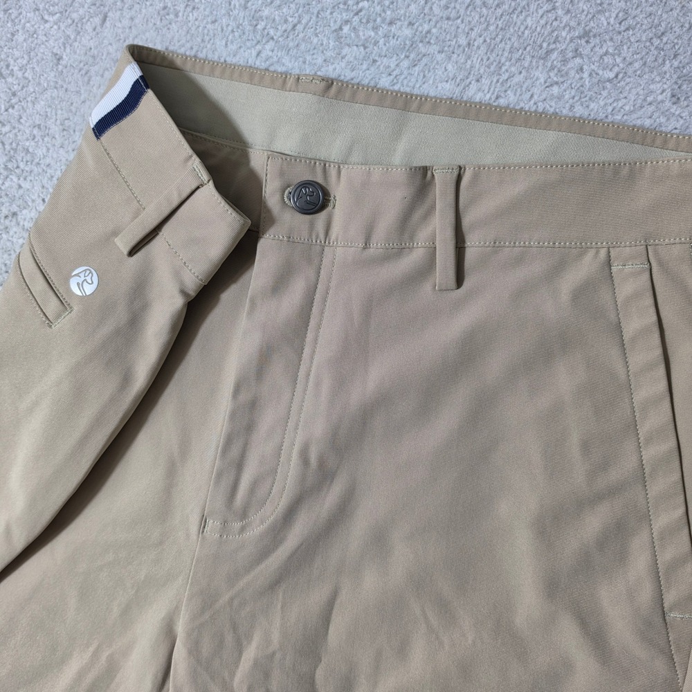 NEW Rhoback Performance Shorts Mens 34/8 Khaki Tan Stretch Golf
